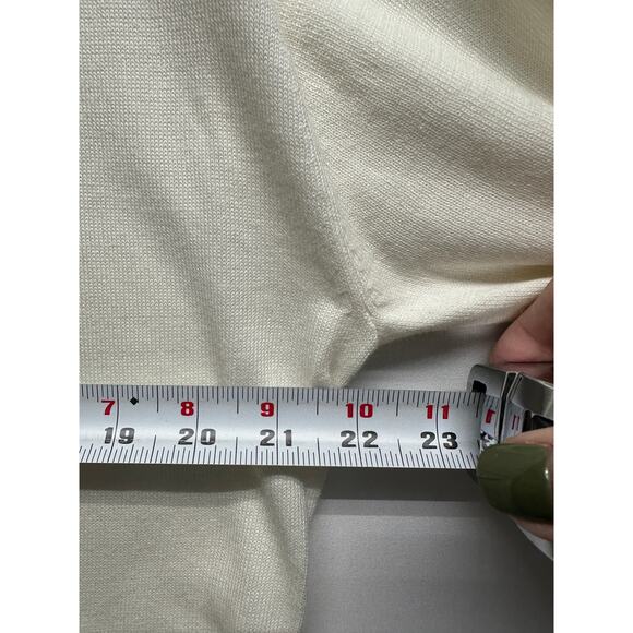 NWT Banana Republic Forever Sweater Cardigan Cream White Women’s Large - Picture 5 of 11